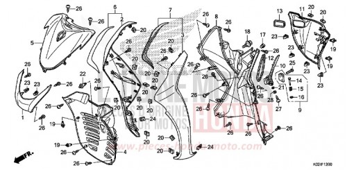 GAINE DE PROTECTION AVANT SH150G de 2016